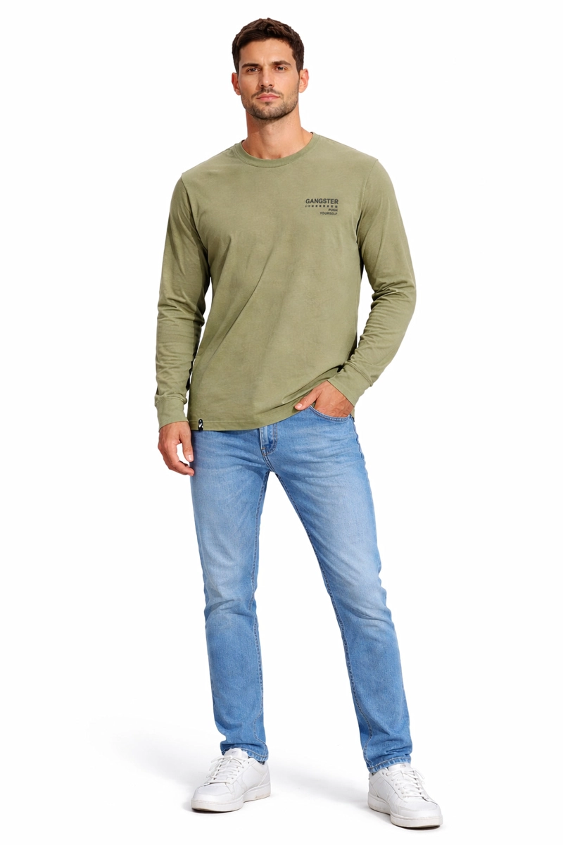 POLERA ML FIELD VERDE OLIVA - 4