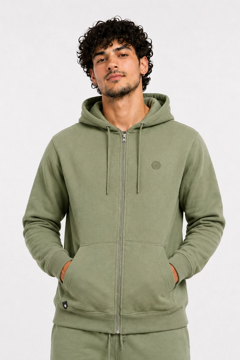 PLUS POLERON FULLZIPPER STEP VERDE OLIVA - 1