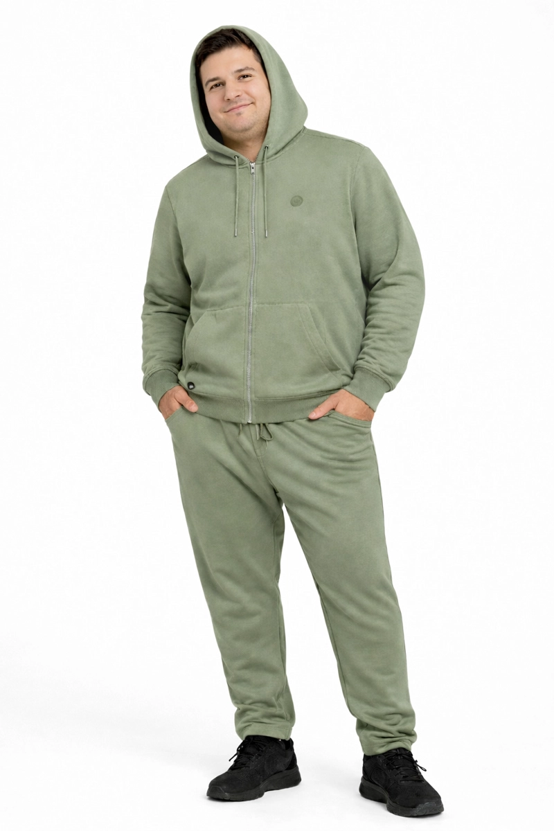 PLUS POLERON FULLZIPPER STEP VERDE OLIVA - 4