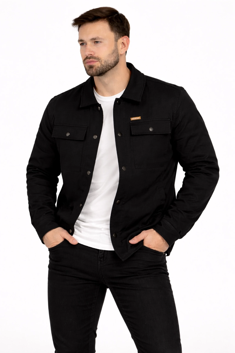 CHAQUETA OVERSHIRT HABIT NEGRO - 1