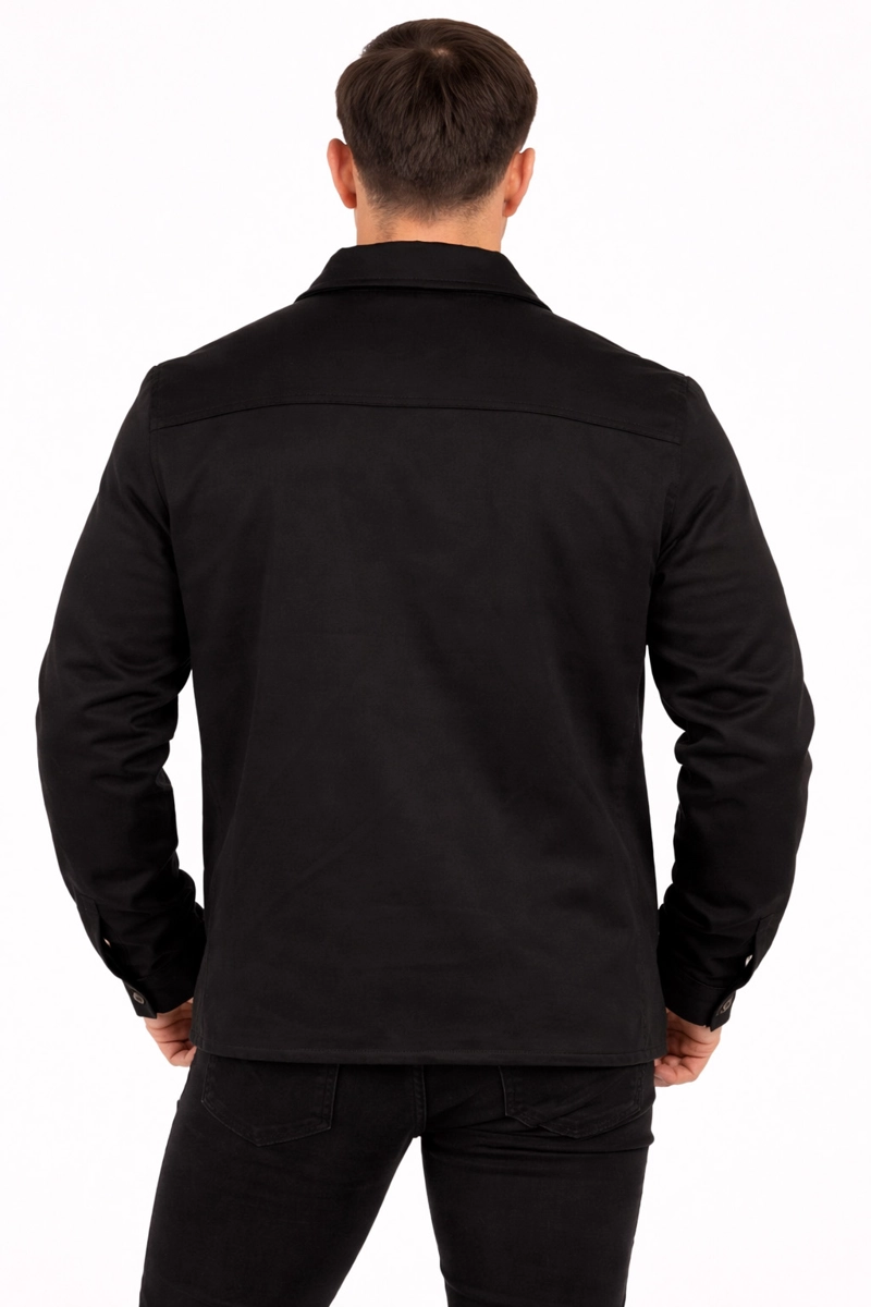 CHAQUETA OVERSHIRT HABIT NEGRO - 2