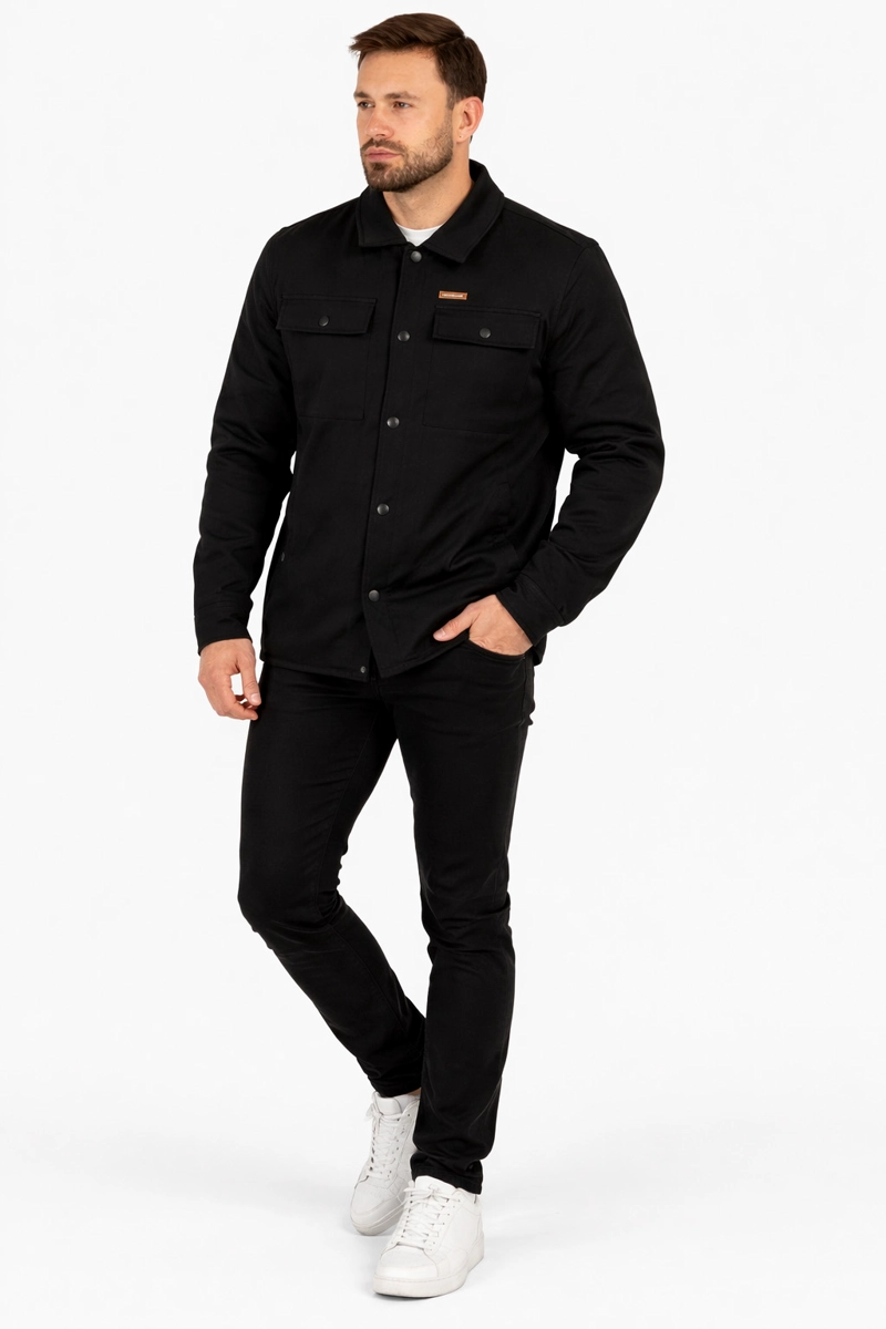 CHAQUETA OVERSHIRT HABIT NEGRO - 3