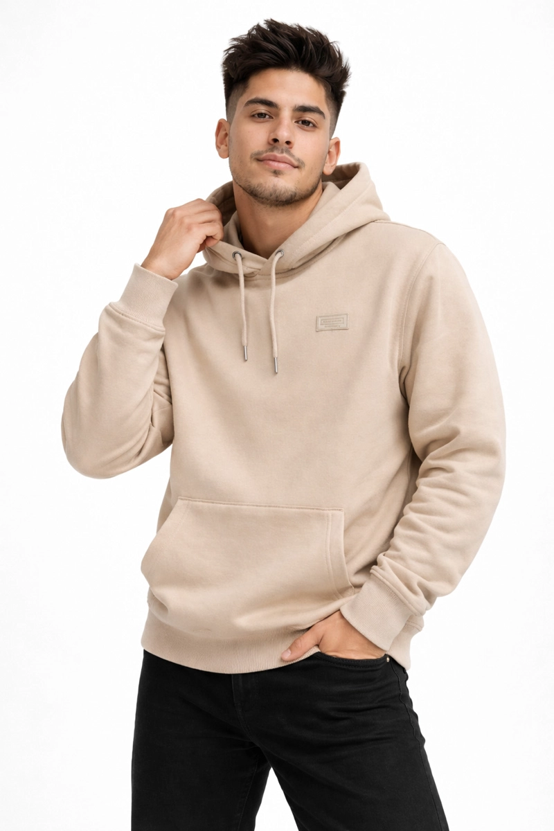 POLERON HOODIE MOVE BEIGE - 1