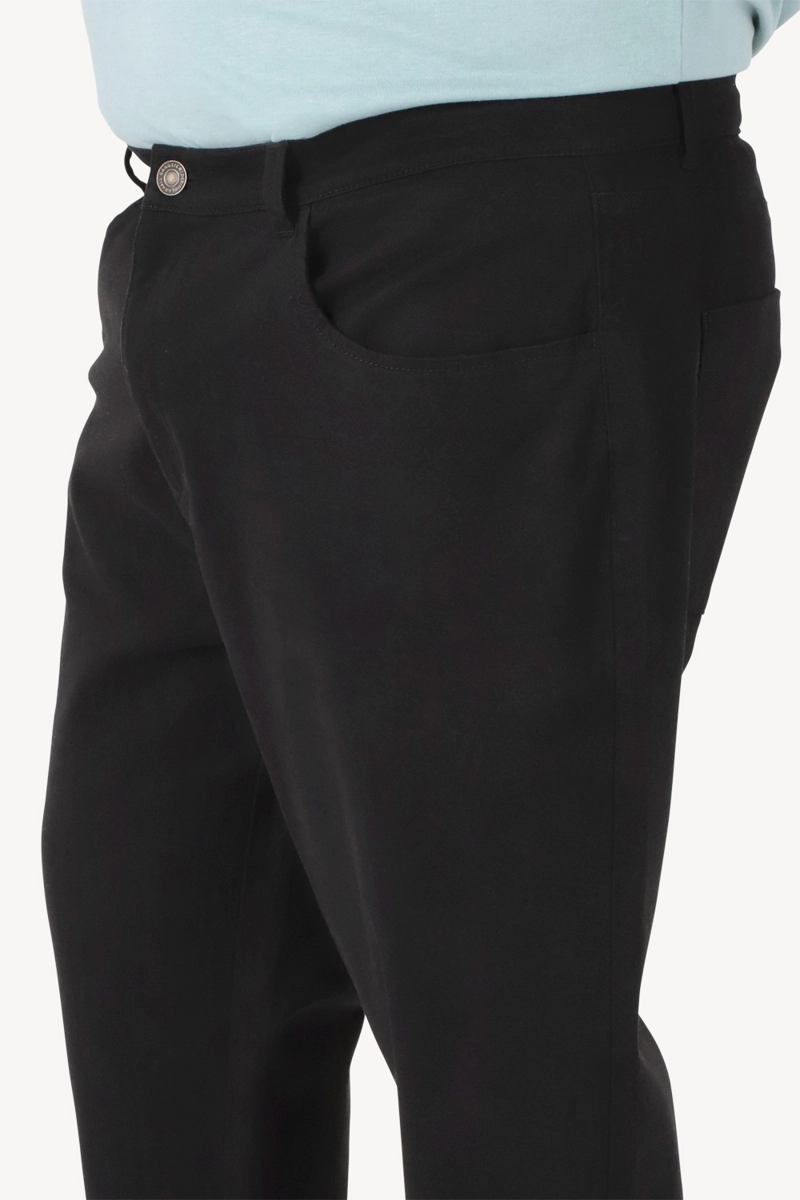 PLUS PANTALON CANVAS LISO CASTLE NEGRO - 3