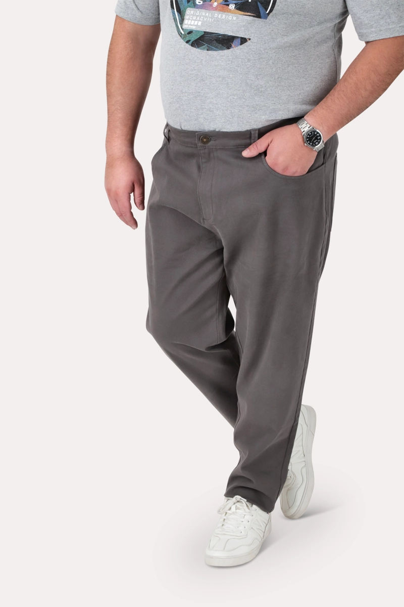 PLUS PANTALON CANVAS LISO CHESTER GRIS - 1