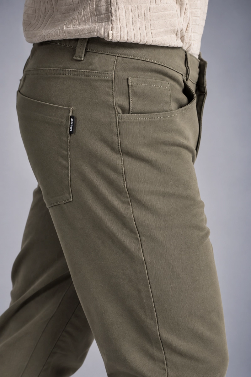 PLUS PANTALON CANVAS LISO KEELE VERDE MILITAR - 3