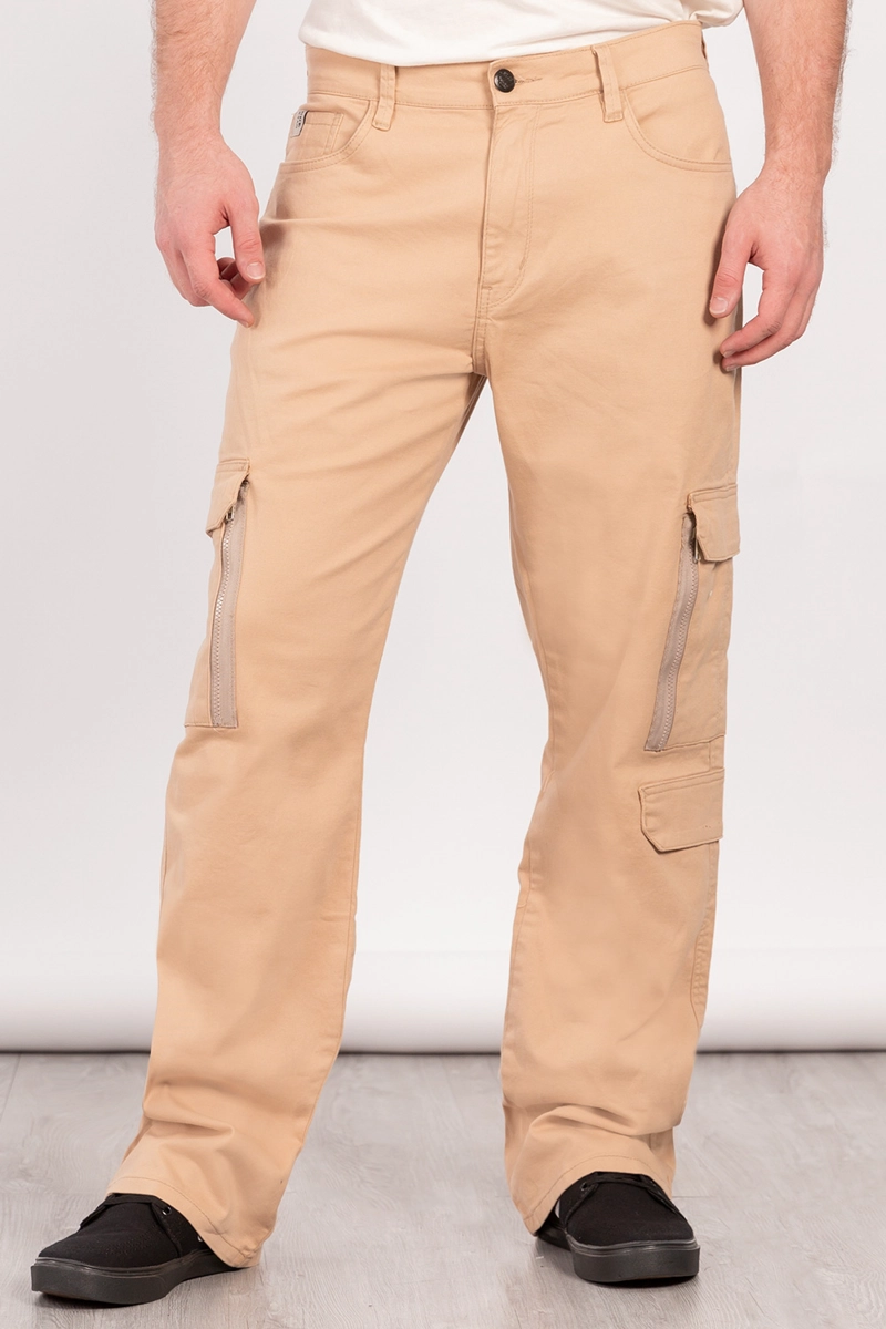 PANTALON CANVAS CARGO STEEL BEIGE OVERCORE - 3