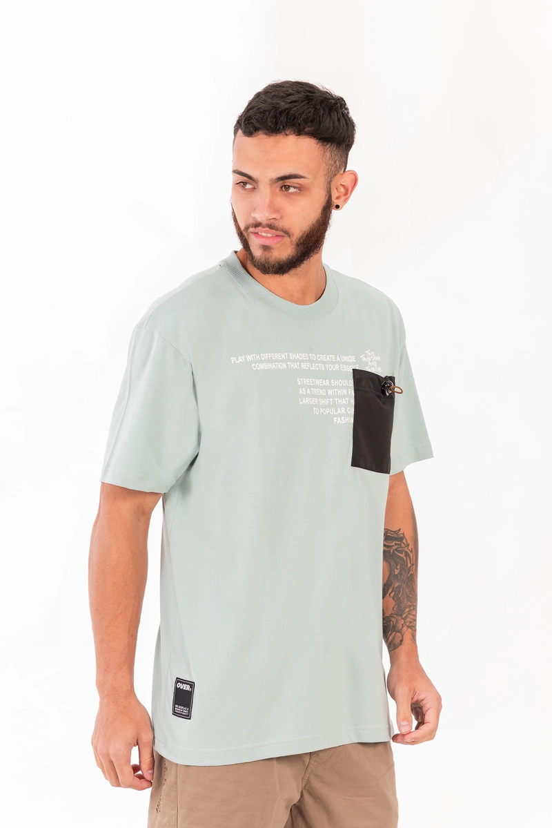 POLERA MC ESPECIAL BPOCKET VERDE OVERCORE - 1