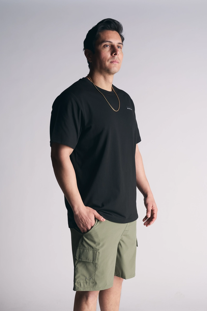 PLUS POLERA MC BASICA ESSENTIAL NEGRO - 1