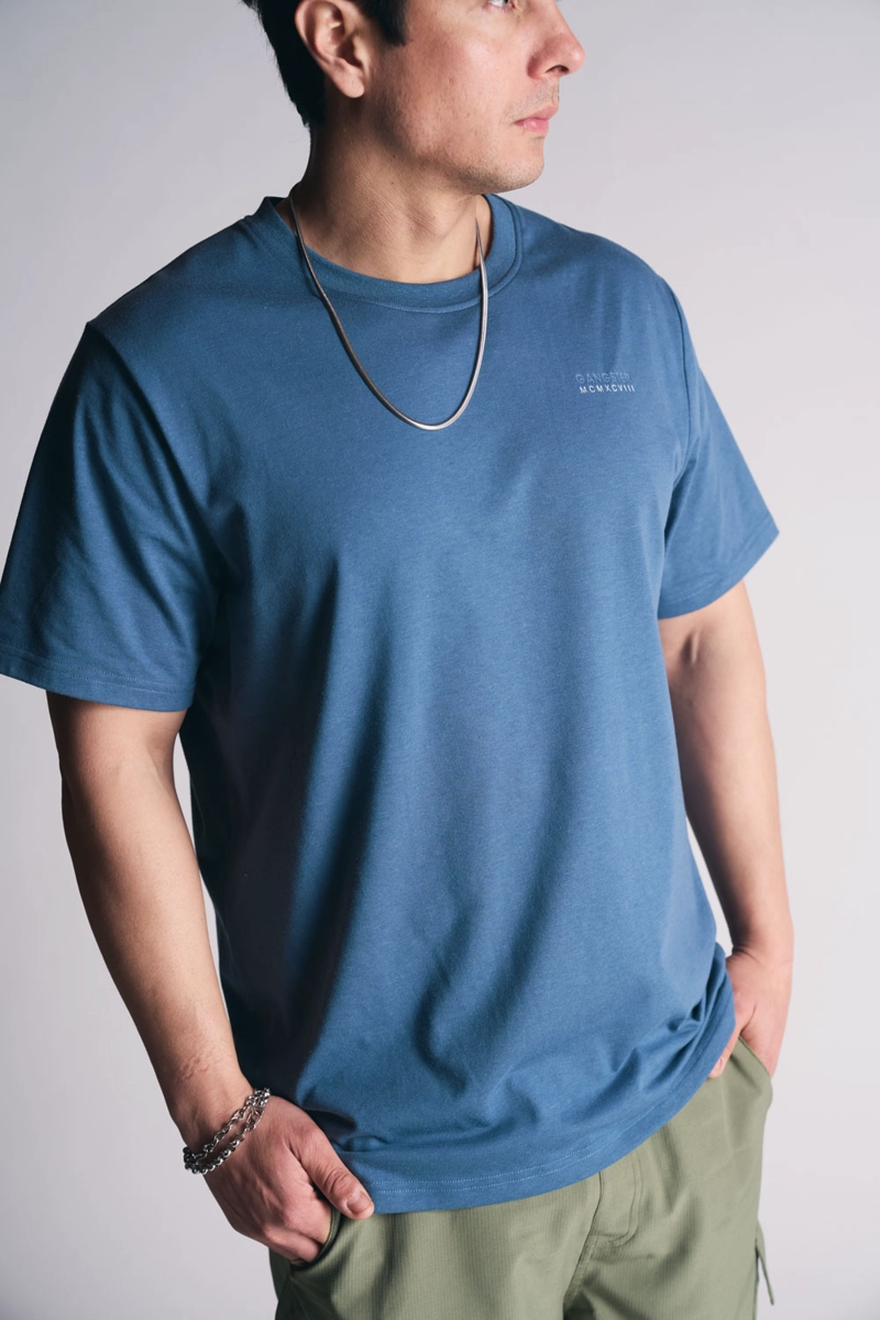 POLERA MC BASICA ESSENTIAL AZUL MARINO - 1