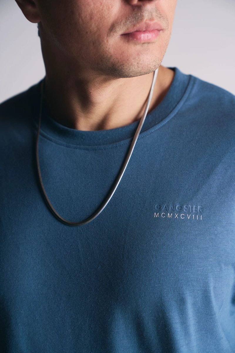 POLERA MC BASICA ESSENTIAL AZUL MARINO - 3