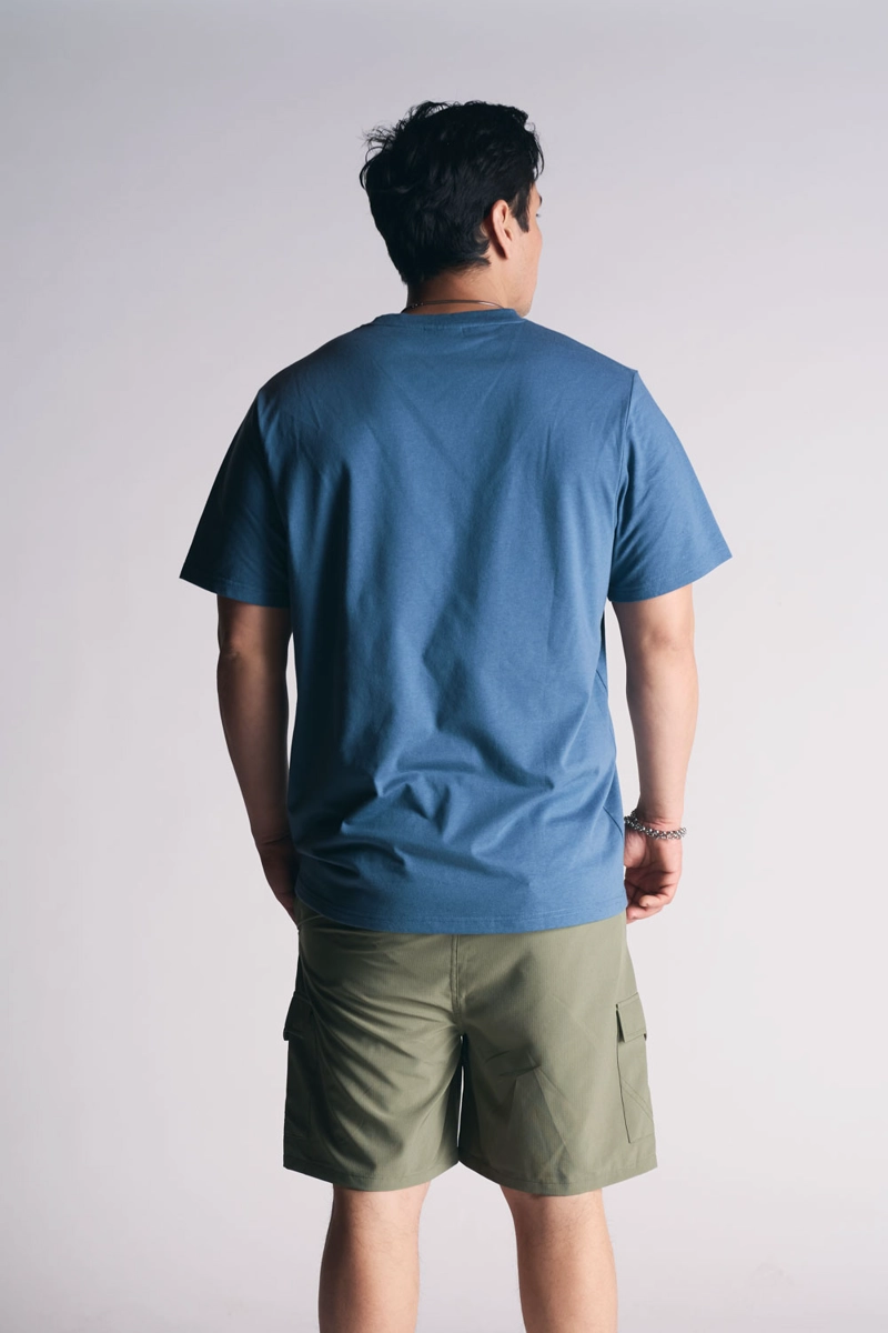 POLERA MC BASICA ESSENTIAL AZUL MARINO - 2