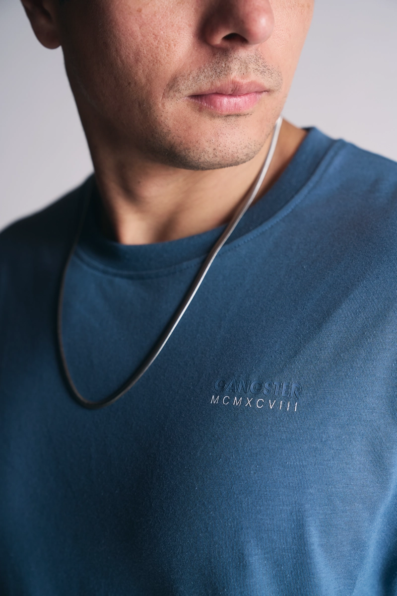 POLERA MC BASICA ESSENTIAL AZUL MARINO - 7
