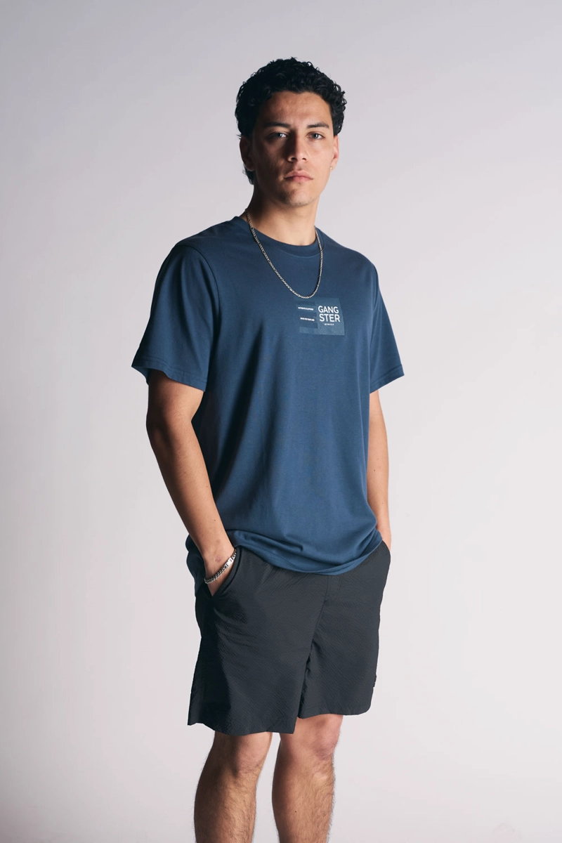 POLERA MC PRINT AZUL MARINO - 1