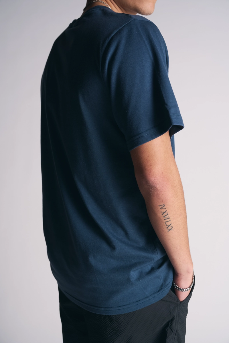 POLERA MC PRINT AZUL MARINO - 3