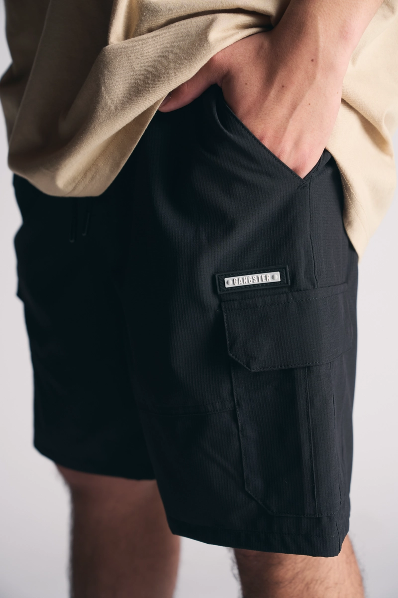 TRAJE DE BAÑO ELASTIC CARGO WAVE NEGRO - 1