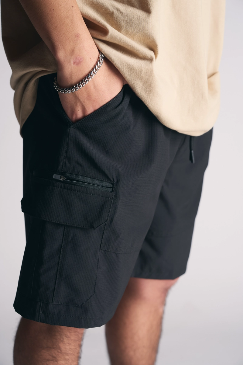 TRAJE DE BAÑO ELASTIC CARGO WAVE NEGRO - 2