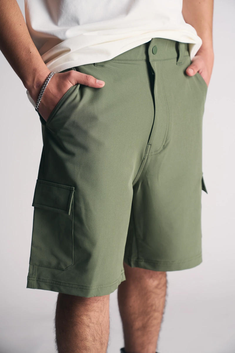 BERMUDA SUPER ELASTIC CARGO FLEX VERDE - 2