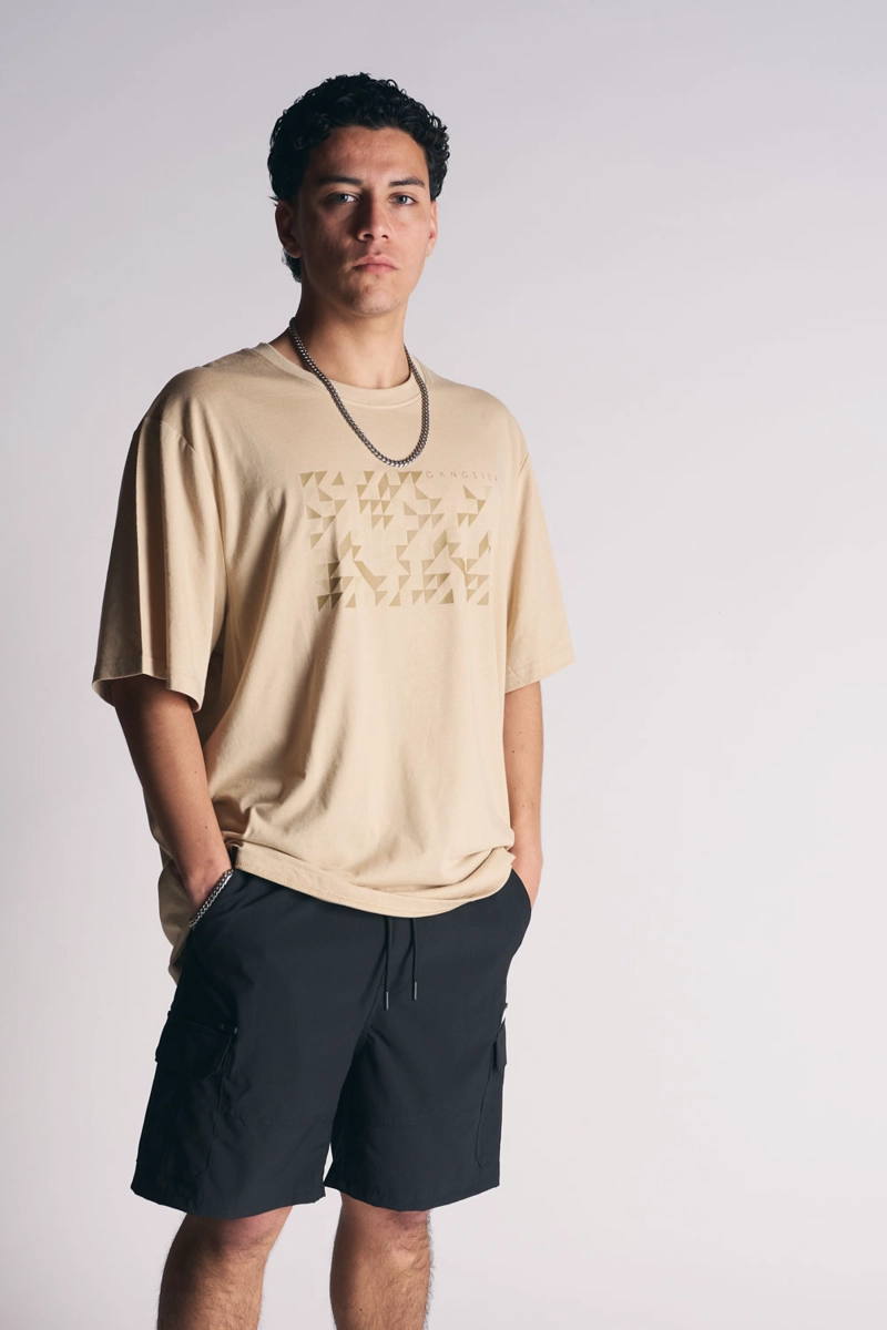 PLUS POLERA MC PRINT BEIGE - 1