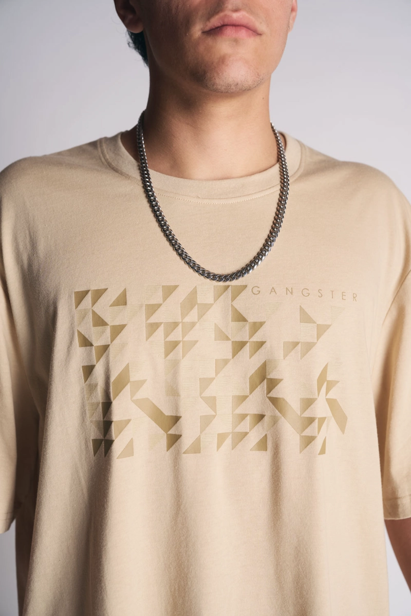 PLUS POLERA MC PRINT BEIGE - 4