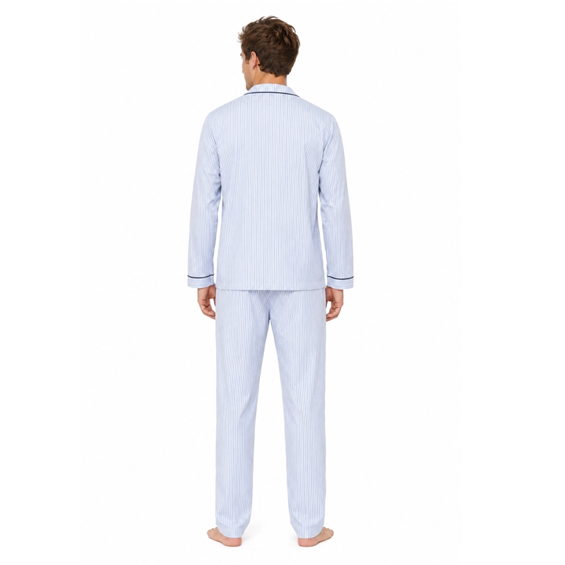 PIJAMA POPELINA POLERA Y PANTALON LARGO LISTADO 2098 - 2
