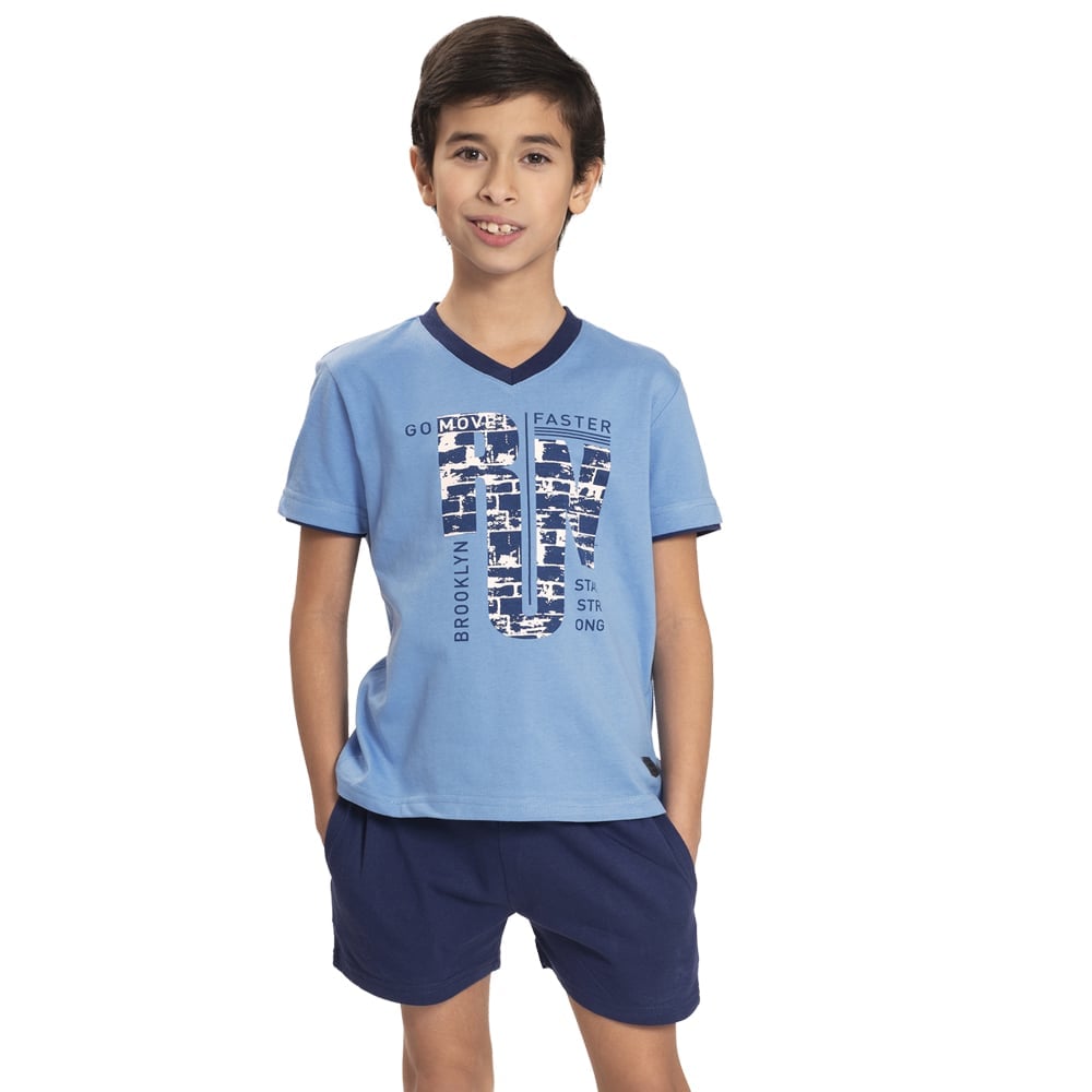 PIJAMA NIÑO MON AMOUR 22633 ALGODÓN - 1
