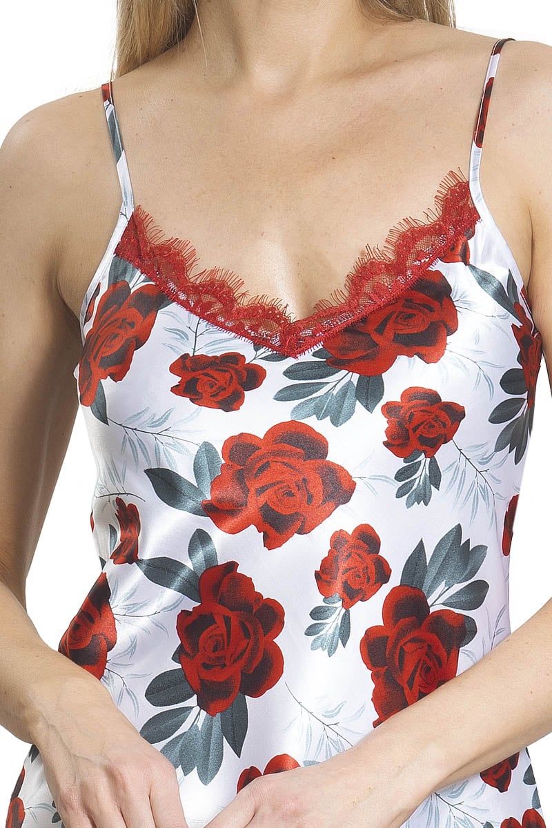 CAMISOLA MUJER MON AMOUR 242288 SATIN ESTAMPADA BLANCO - 2
