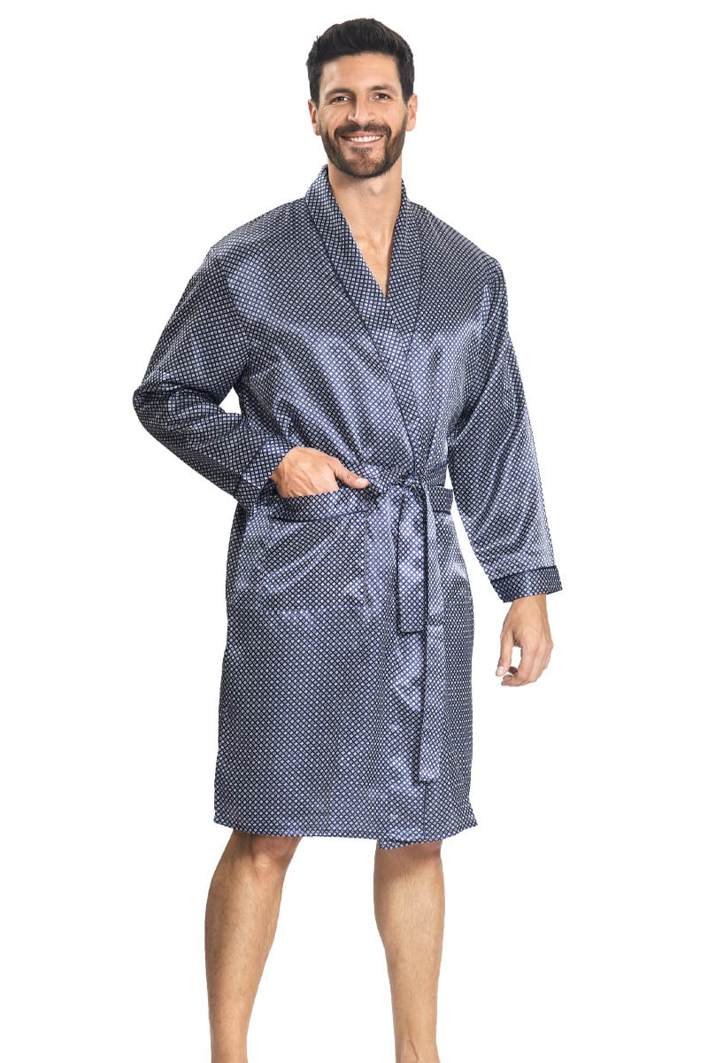 BATA HOMBRE MON AMOUR 2422602 SATIN ESTAMPADO CUELLO CAMISERO AZUL - 1