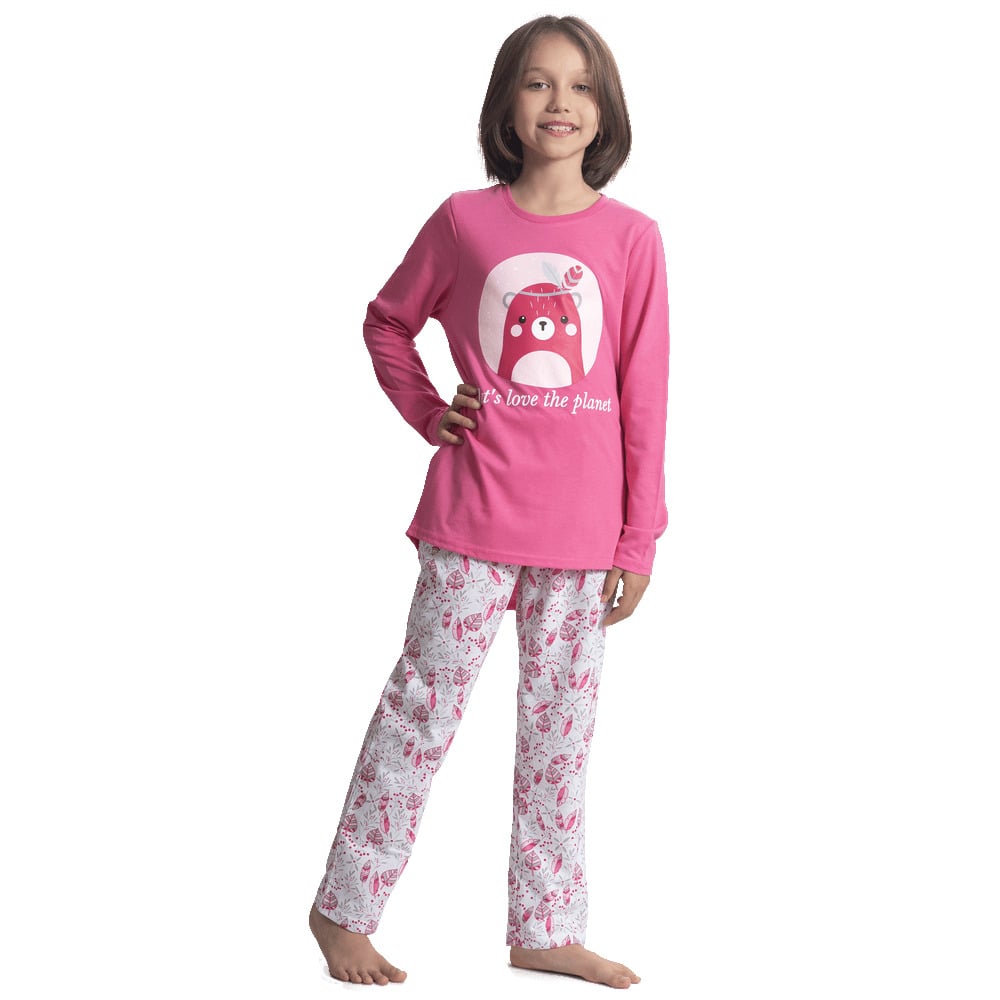 PIJAMA ALGODÓN OSO Y PLUMA 251638 - 1