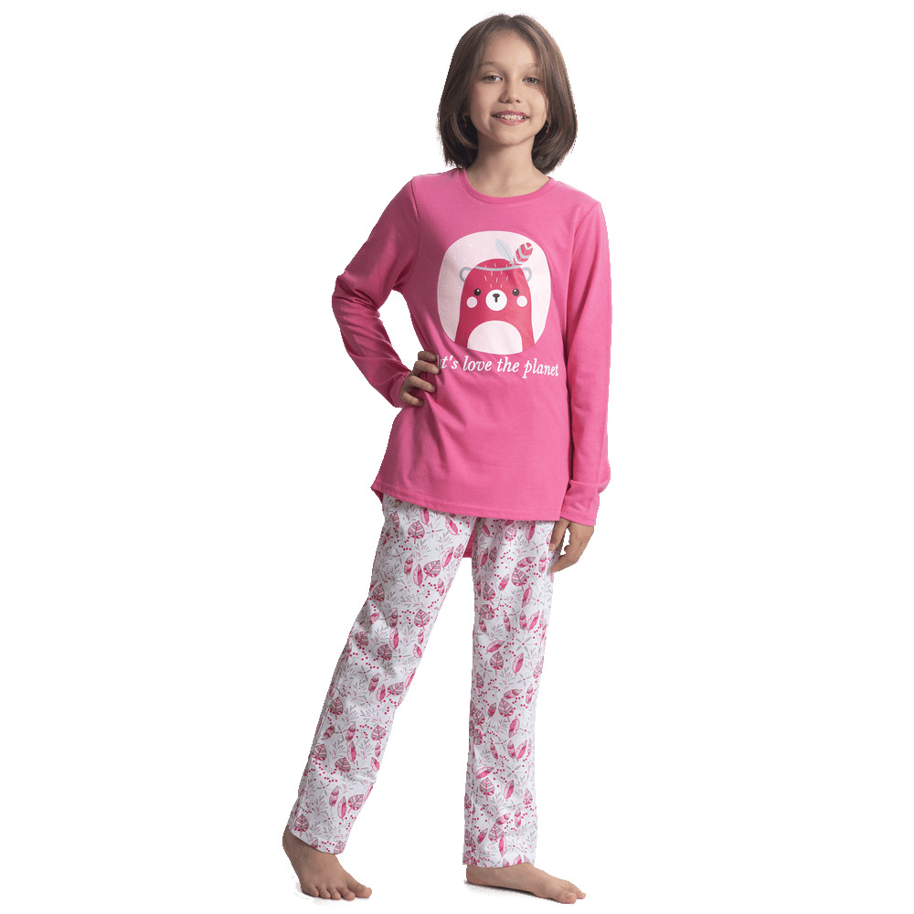 PIJAMA ALGODÓN OSO Y PLUMA 251638 - 1