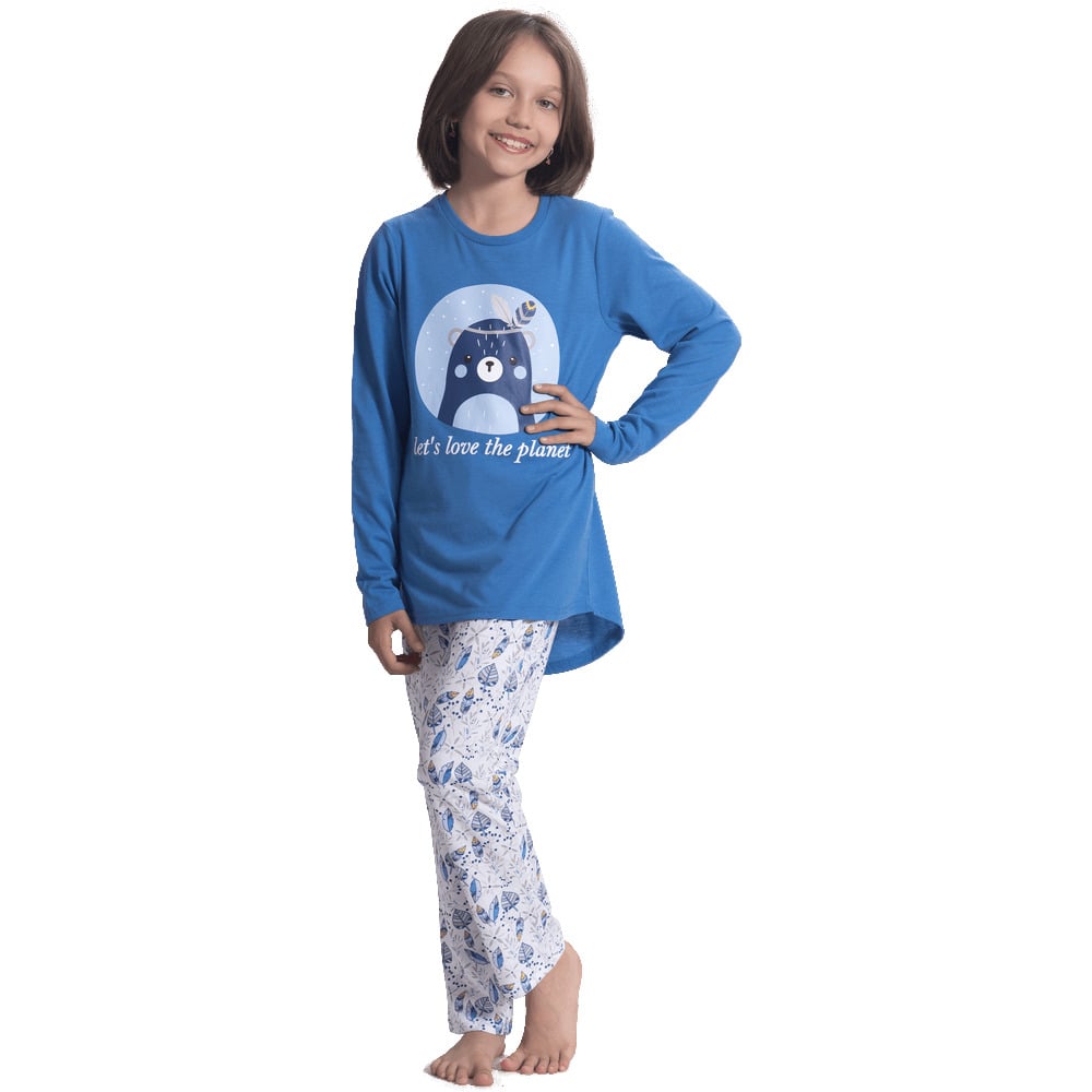 PIJAMA ALGODÓN OSO Y PLUMA 251638 - 1