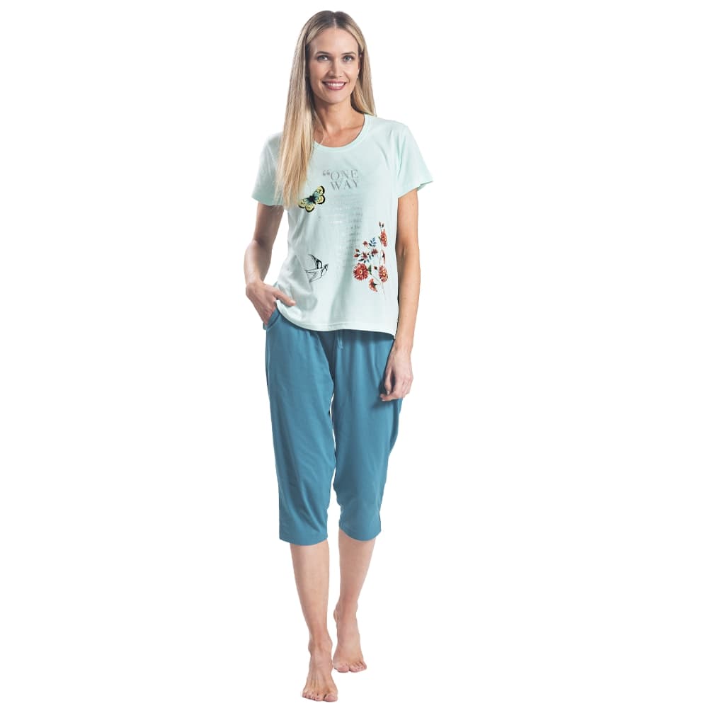 PIJAMA DE ALGODON CON ESTAMPADO ONE WAY 252578 - 1