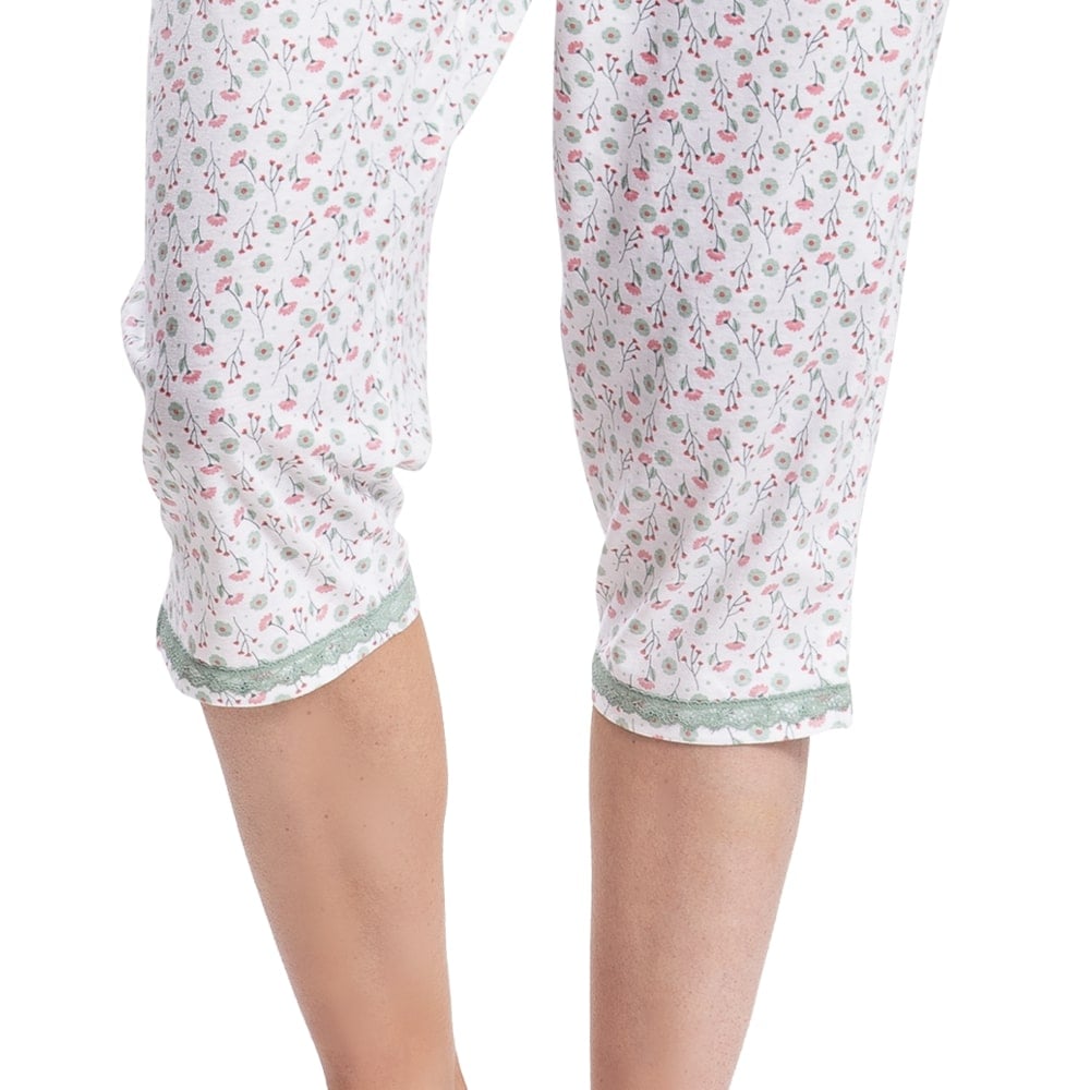 PIJAMA DE ALGODON CON ESTAMPADO Y ABOTONADO 252581 - 2