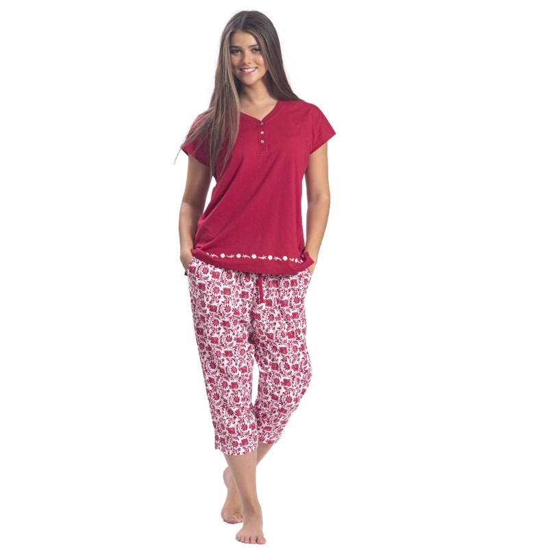PIJAMA DE ALGODON PANTALON CON ESTAMPADO DE ELEFANTES 252575 - 1