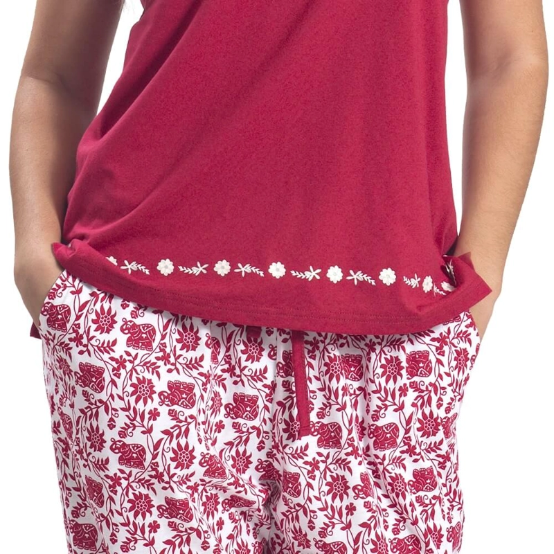 PIJAMA DE ALGODON PANTALON CON ESTAMPADO DE ELEFANTES 252575 - 2