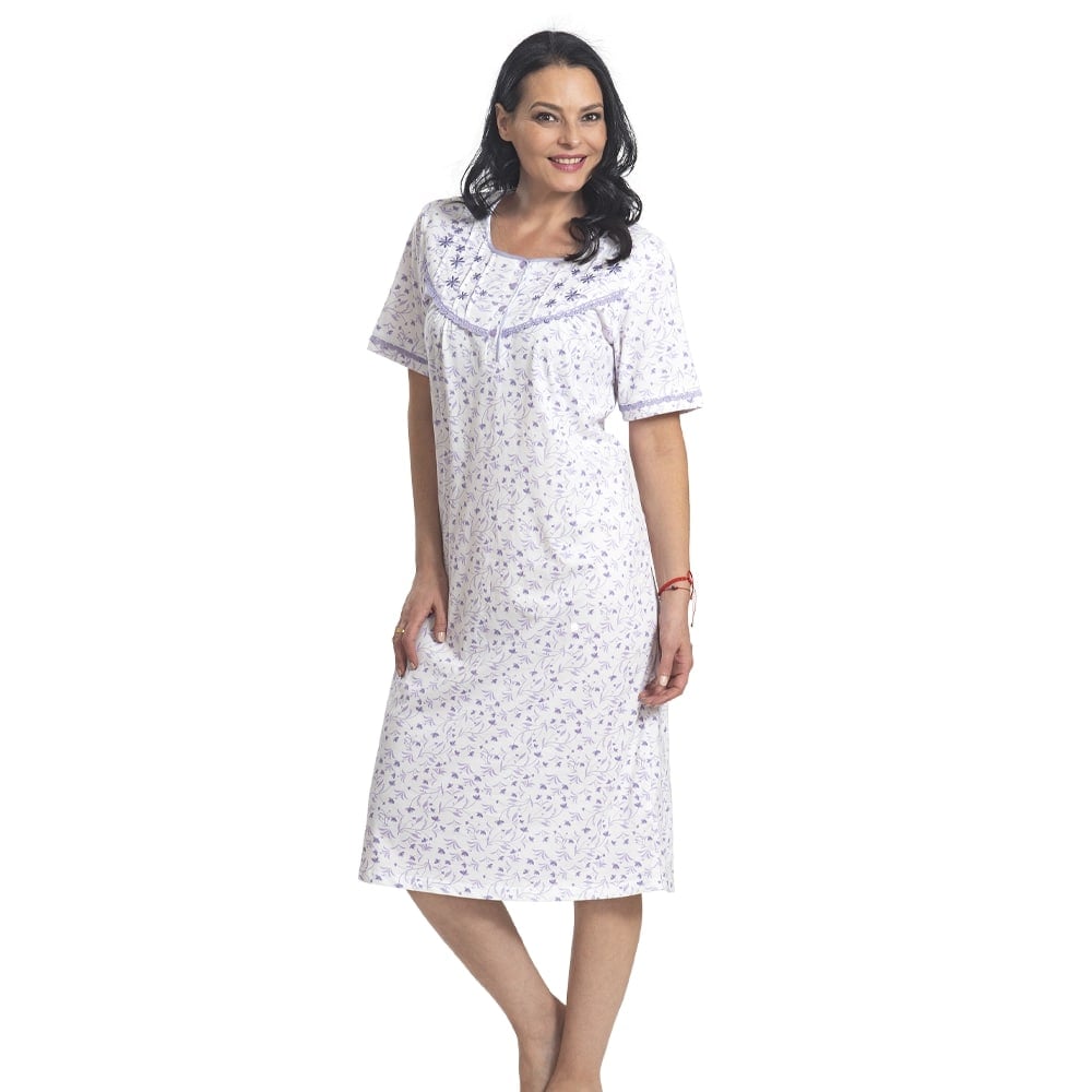 CAMISA DE ALGODON CON ESTAMPADO Y ALFORZAS 252126TE - 1