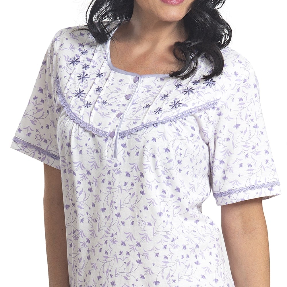 CAMISA DE ALGODON CON ESTAMPADO Y ALFORZAS 252126TE - 2