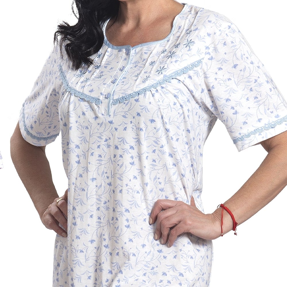 CAMISA DE ALGODON CON ESTAMPADO Y ALFORZAS 252126TE - 2