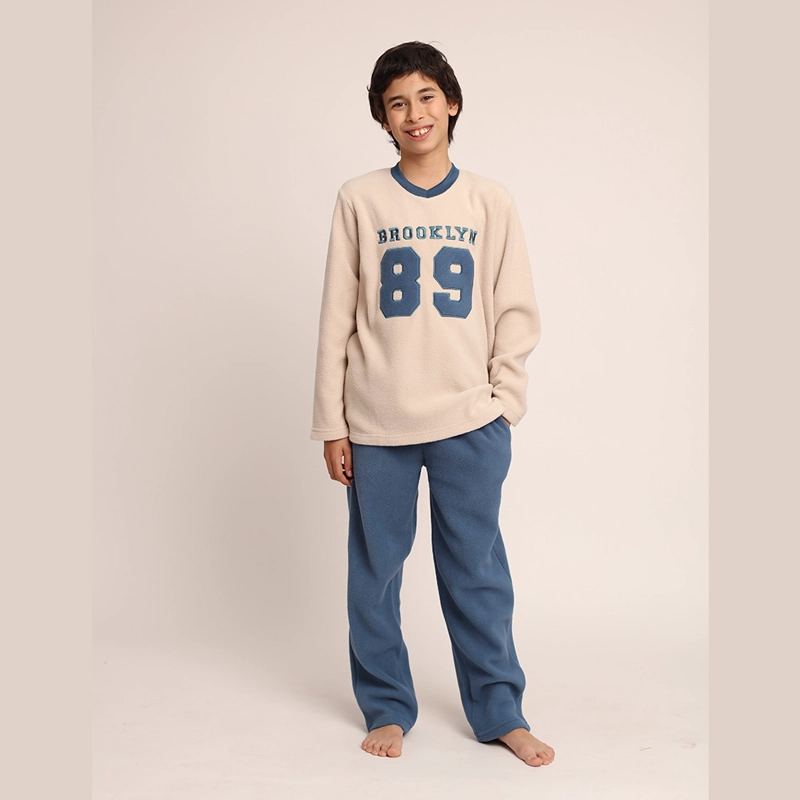 PIJAMA MICROPOLAR CON BORDADO 'WILDERNESS' 261676G - 1