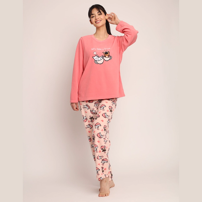 PIJAMA MICROPOLAR BORDADO PERRO Y GATO 261548 - 1