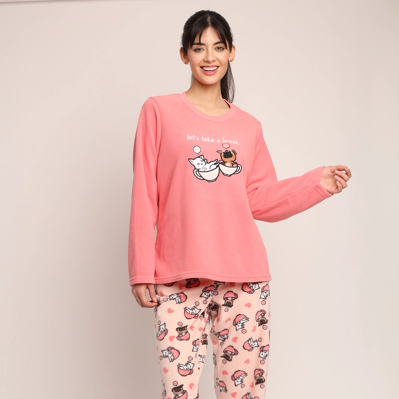 PIJAMA MICROPOLAR BORDADO PERRO Y GATO 261548 - 3