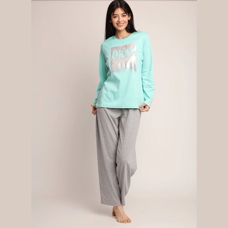 PIJAMA ALGODON CON FOLIA PLATEADA 261502 - 1