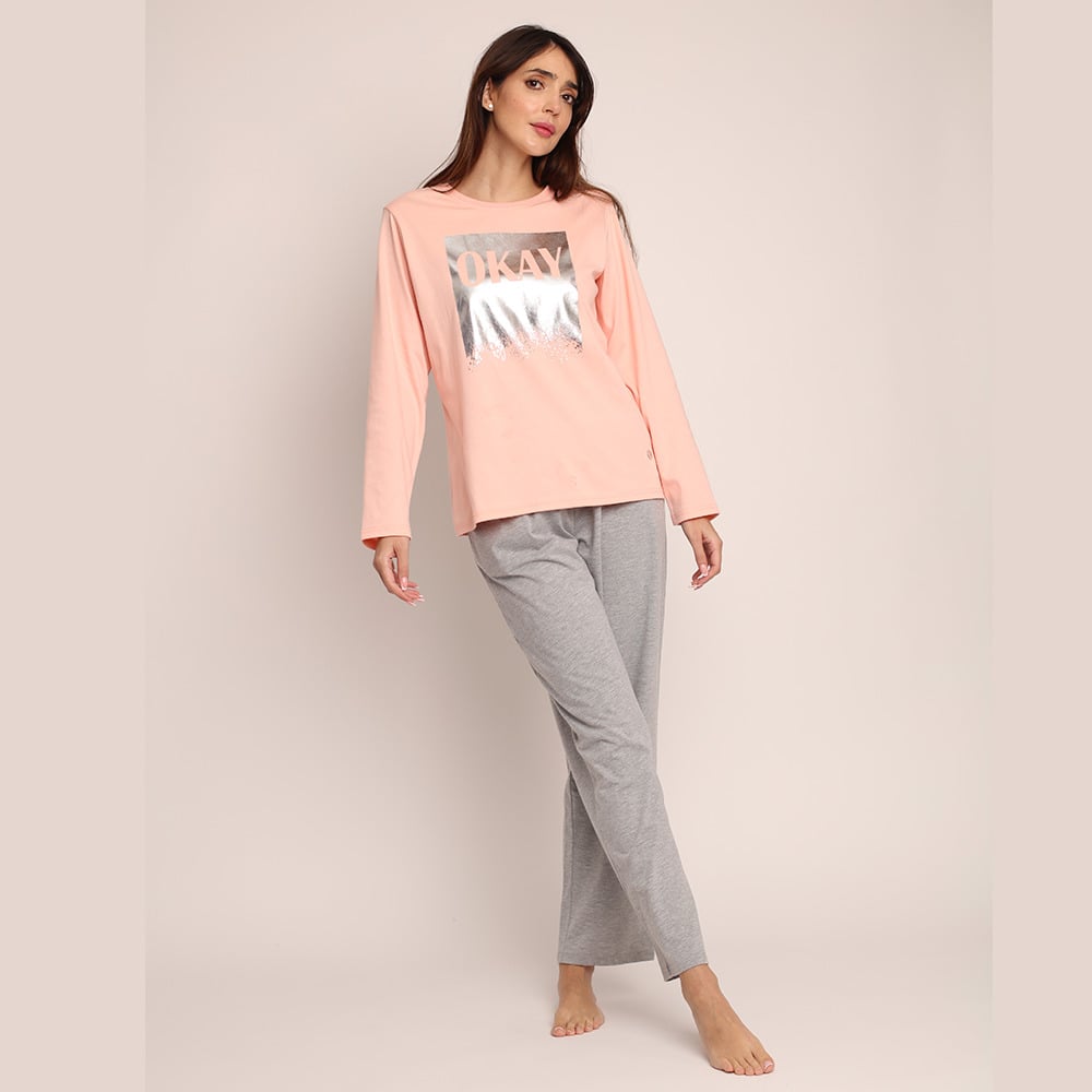 PIJAMA ALGODON CON FOLIA PLATEADA 261502 - 1