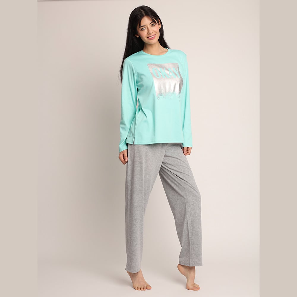 PIJAMA ALGODON CON FOLIA PLATEADA 261502 - 2