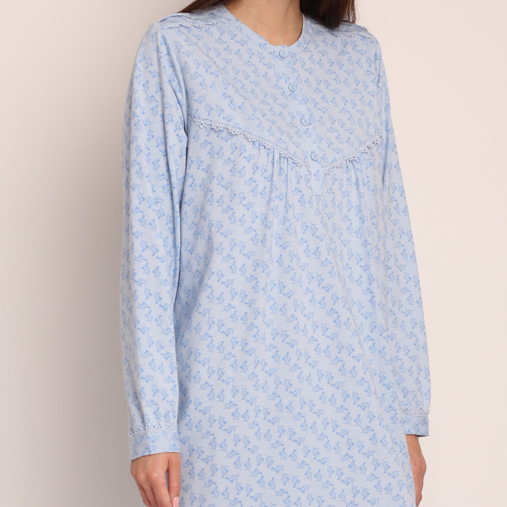 CAMISA ALGODON ESTAMPADO CON MACRAME 261132 - 3