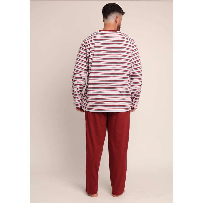 PIJAMA ALGODON ESTAMPADO LINEAS ABOTONADO 2612072 - 2