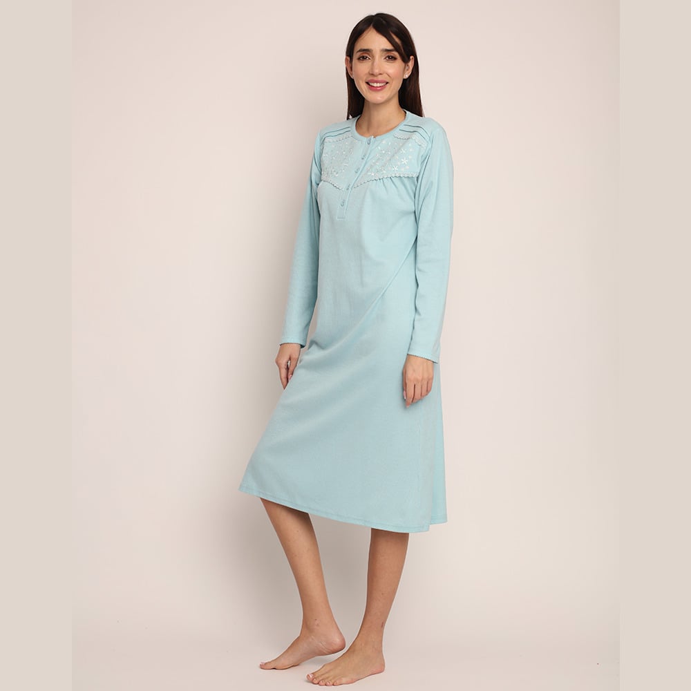 CAMISA ALGODON ACANALADO CON BORDADO 261123 - 2