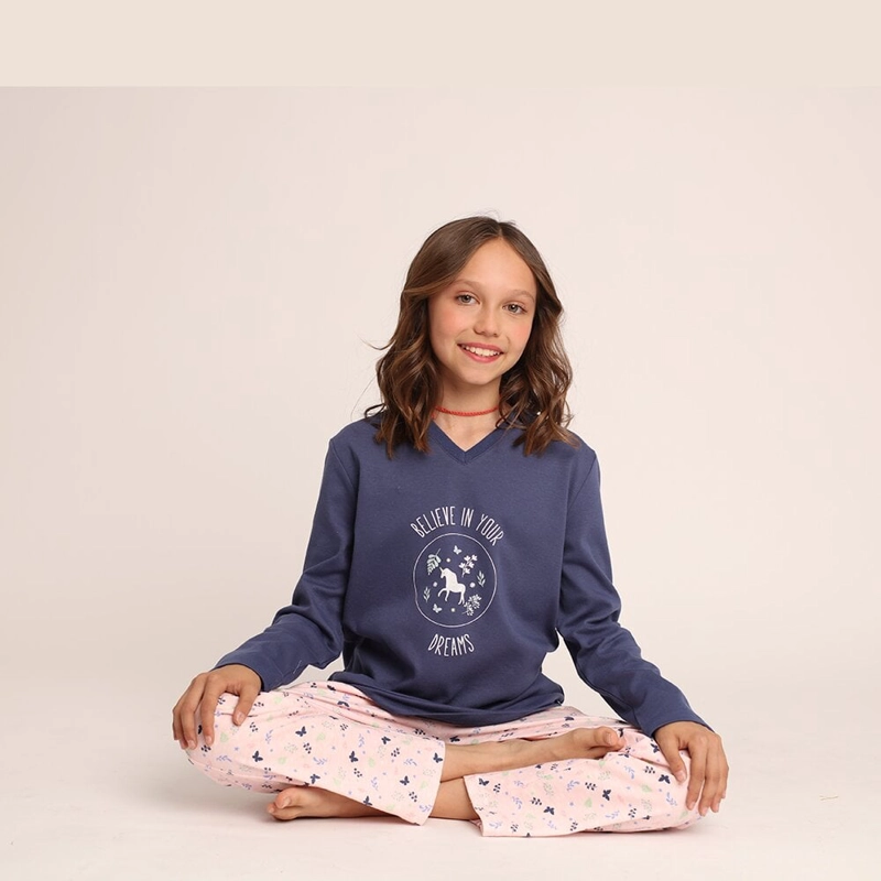PIJAMA ALGODON ESTAMPADO UNICORNIO 261605G - 3