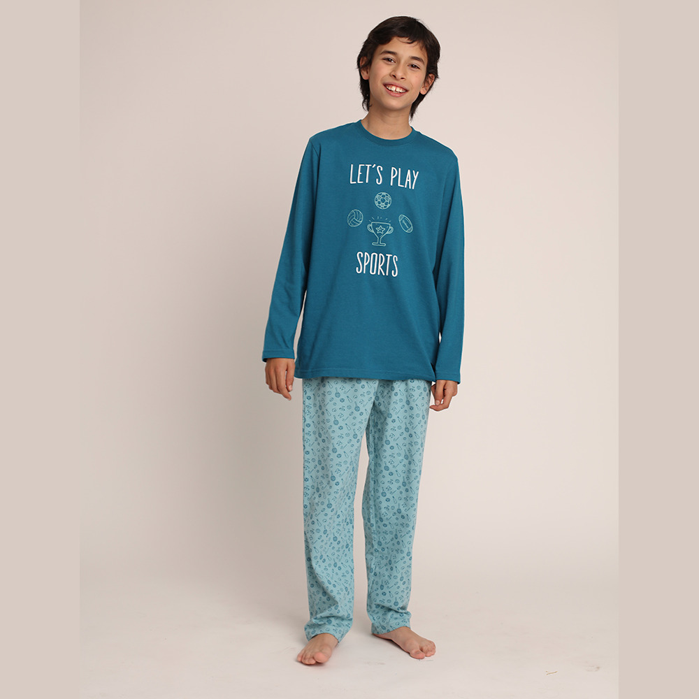 PIJAMA ALGODON CON ESTAMPADO 'LET´S PLAY SPORTS' 261671P - 1