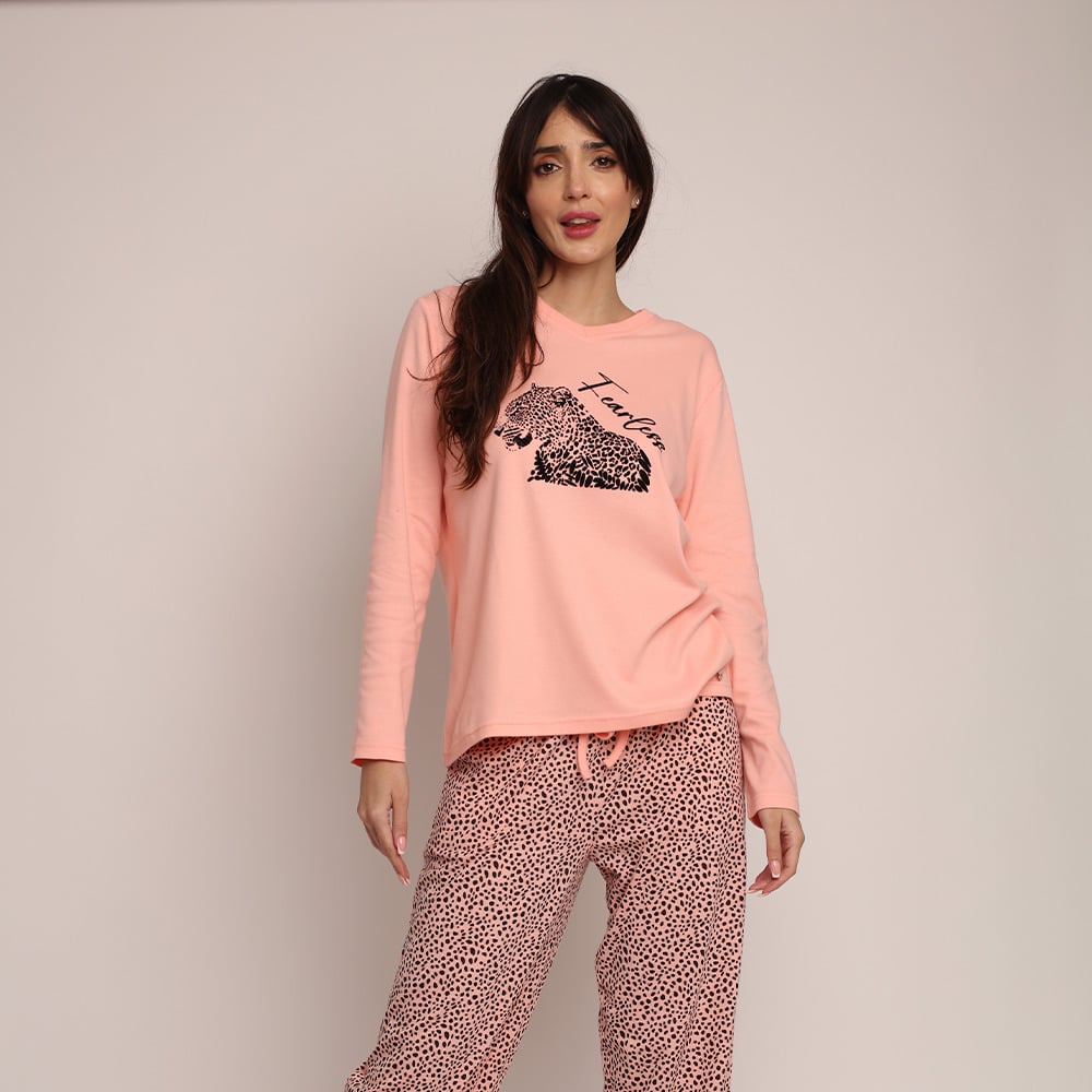 PIJAMA ALGODON ESTAMPADO DE LEOPARDO 261509 - 2